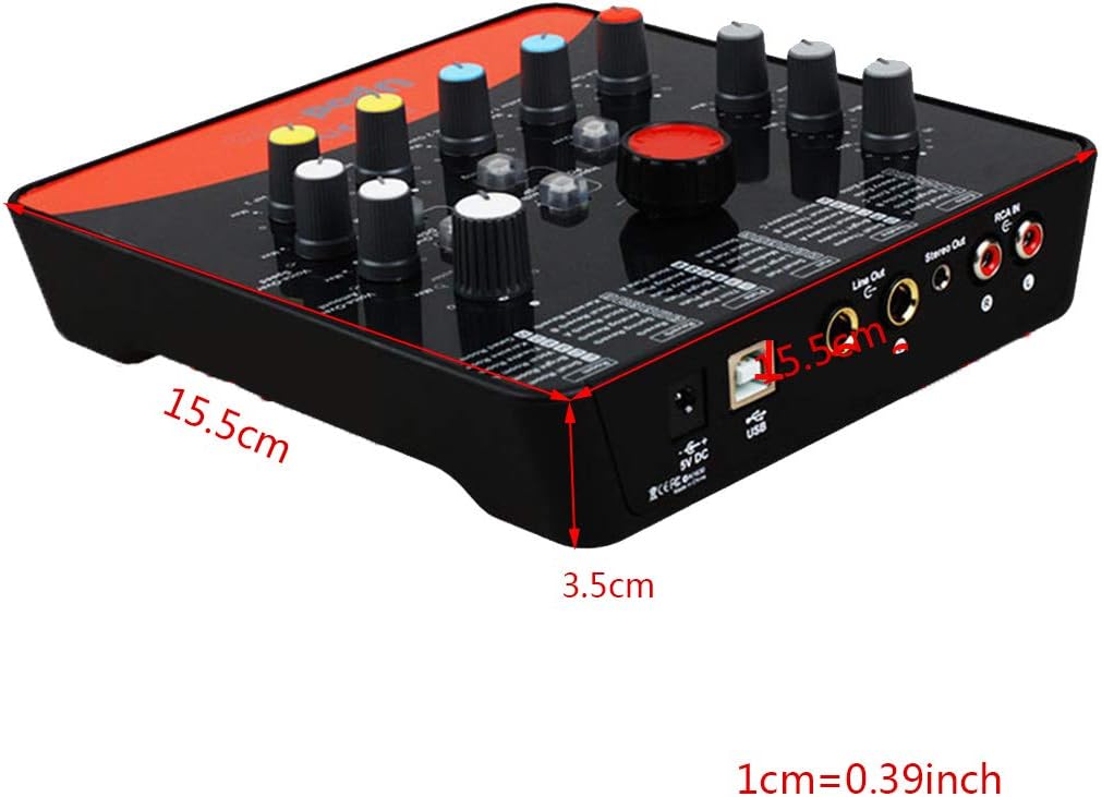 1 セット Upod プロフェッショナル外部サウンドカードマイク 48V